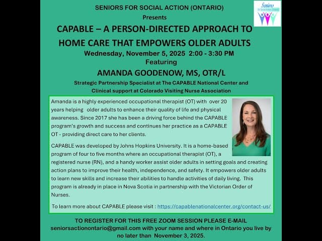 CAPABLE – A PERSON-DIRECTED APPROACH TO HOME CARE THAT EMPOWERS OLDER ADULTS